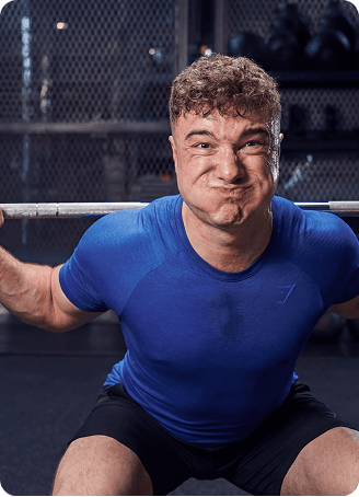 Man exercising in gym